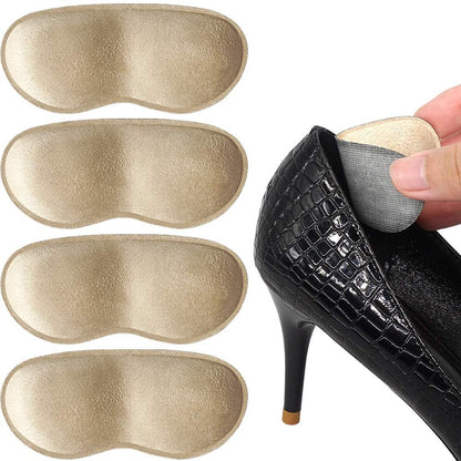 Dr.Foot Heel Grips for Women and Men, Self-Adhesive Heel Cushion Inserts Prevent Slipping, Improve Too Big Shoes, Prevent Rubbing, Blisters, Foot Pain (Beige+Grey+Black)