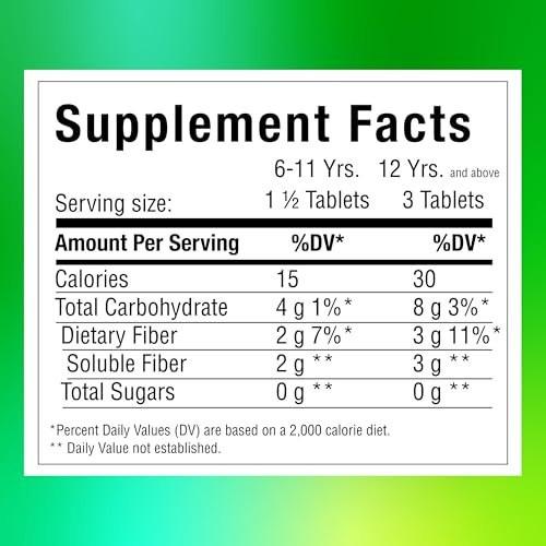 Benefiber Chewable Prebiotic GLP-1 Friendly Fiber Supplement Tablets for Digestive Health, Assorted Fruit Flavors - 100 Count - görsel 8