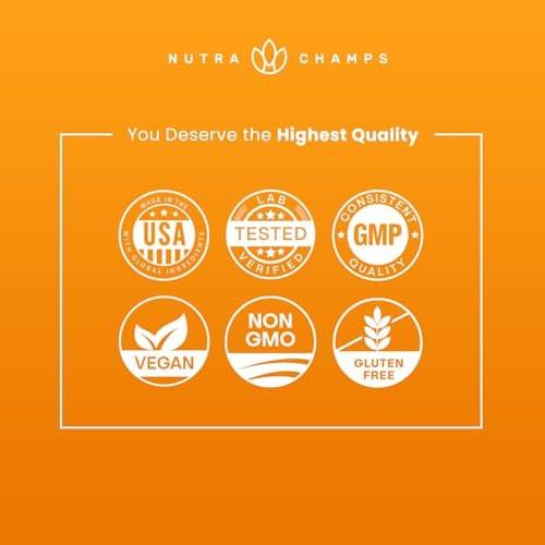 NutraChamps Tribulus Terrestris for Men, 2000mg Supplement Booster for Energy, Vitality, Stamina & Performance, Extra Strength Saponins, 90 Vegan Capsules - görsel 1