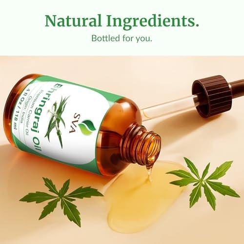 SVA Bhringraj Premium Carrier Oil 4oz (118ml) With Dropper for Hair Oiling, Scalp Massage & Skin Care - görsel 12
