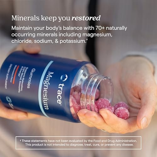 Trace Minerals Magnesium Gummies - Supports a Calm Mindset - Magnesium Chewables for Kids & Adults - Bone, Digestion, Heart Health & Immune Support - Watermelon Flavor - 120 Count (120 Servings) - görsel 1