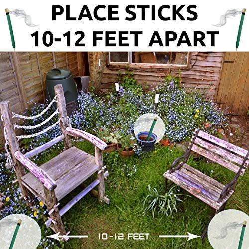 W4W Mosquito Repellent Sticks Extra-Thick - Outdoor Use Reaches Up to 10-12 Feet - Each Stick Burns for Hours - (3 Pack Contains 15 Repellents) - görsel 8