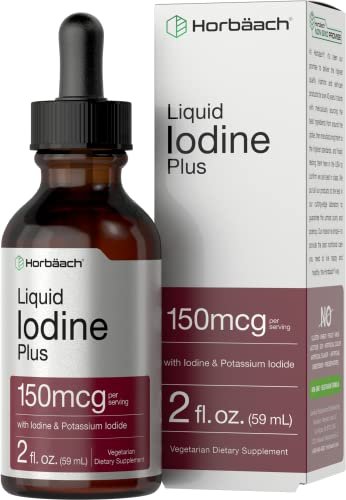 Horbäach Iodine Liquid Drops | 2 fl oz | 150 mcg | Iodine & Potassium Iodide Liquid Tincture | Vegetarian, Non-GMO, Gluten Free Supplement - görsel 12