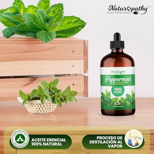 Naturopathy Peppermint Essential Oil, Natural Therapeutic Grade, Premium Quality Peppermint Oil, 4 fl. Oz - Perfect for Aromatherapy and Relaxation - görsel 14