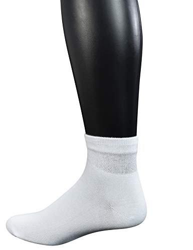 Yomandamor Mens Coolmax Ankle Wide Stretched Diabetic Socks with Seamless Toe, 5 Pairs