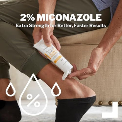 McKesson Antifungal Cream, 2% Miconazole Nitrate - Relieves Itching, Burning, Cracking from Jock Itch, Ringworm and Athlete Foot - 4 oz., 3 Count