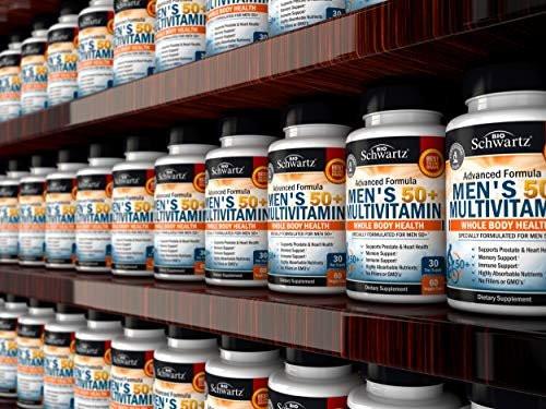 Once Daily Multivitamin for Men 50 and Over - Supplement for Heart Health Support - with Zinc, A, B, C, D3, E Vitamins - for Memory & Brain Health Support - Designed for Whole Body Health - 60 Count - görsel 9