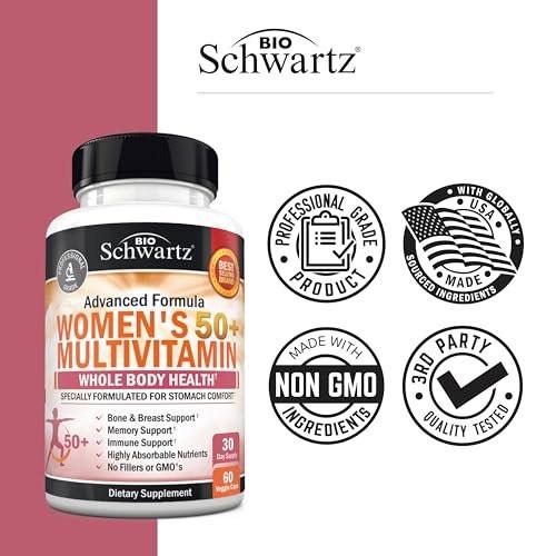 Daily Multivitamin for Women 50 & Over – Memory Support Supplement – Promotes Stress Reduction & Healthy Immune Response – Women's Multivitamin Supplement Designed for Stomach Comfort - 60 Capsules - görsel 14