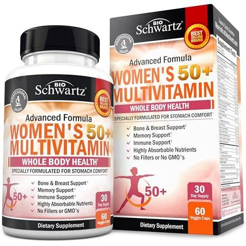 Daily Multivitamin for Women 50 & Over – Memory Support Supplement – Promotes Stress Reduction & Healthy Immune Response – Women's Multivitamin Supplement Designed for Stomach Comfort - 60 Capsules - görsel 2