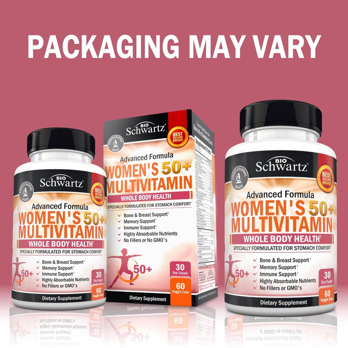 Daily Multivitamin for Women 50 & Over – Memory Support Supplement – Promotes Stress Reduction & Healthy Immune Response – Women's Multivitamin Supplement Designed for Stomach Comfort - 60 Capsules - görsel 3