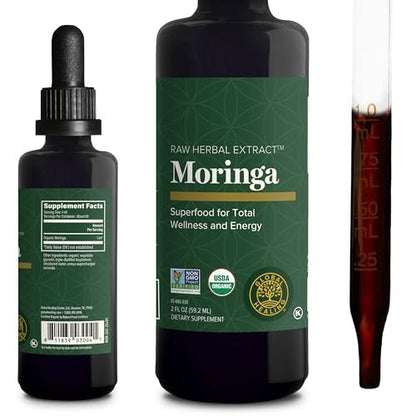 Global Healing Center - Organic Moringa – Liquid Extract for Maximum Absorption: The liquid form allows for rapid – Image 2