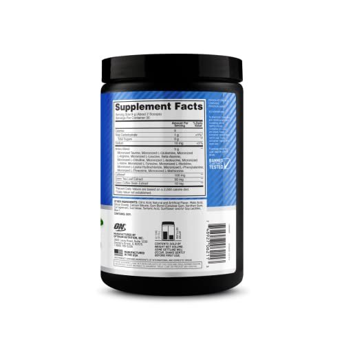 Optimum Nutrition Amino Energy - Pre Workout with Green Tea, BCAA, Amino Acids, Keto Friendly, Green Coffee Extract, Energy Powder - Blueberry Lemonade, 30 Servings (Packaging May Vary) - görsel 15