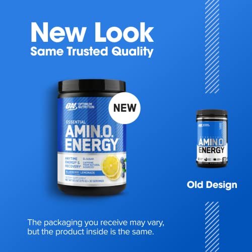 Optimum Nutrition Amino Energy - Pre Workout with Green Tea, BCAA, Amino Acids, Keto Friendly, Green Coffee Extract, Energy Powder - Blueberry Lemonade, 30 Servings (Packaging May Vary) - görsel 10