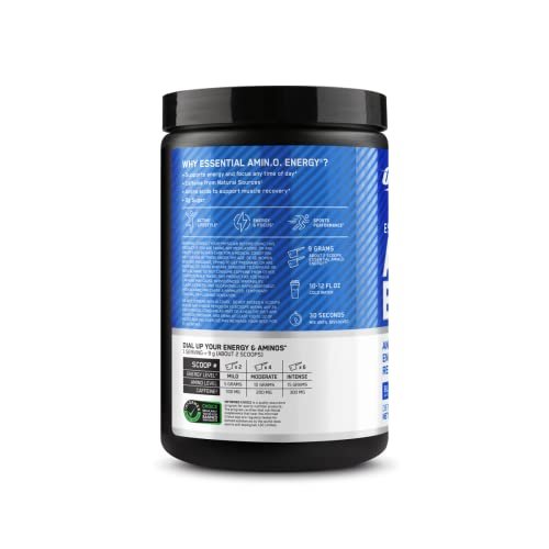 Optimum Nutrition Amino Energy - Pre Workout with Green Tea, BCAA, Amino Acids, Keto Friendly, Green Coffee Extract, Energy Powder - Blueberry Lemonade, 30 Servings (Packaging May Vary) - görsel 1