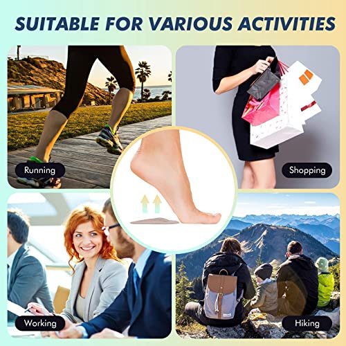ZUCNANA Arch Support Inserts for Women Flat Feet (12 Pieces) - Soft Gel Arch Support Insoles for Plantar Fasciitis, Reusable Arch Pads for Foot Pain Relief, One Size Fits Any - görsel 10