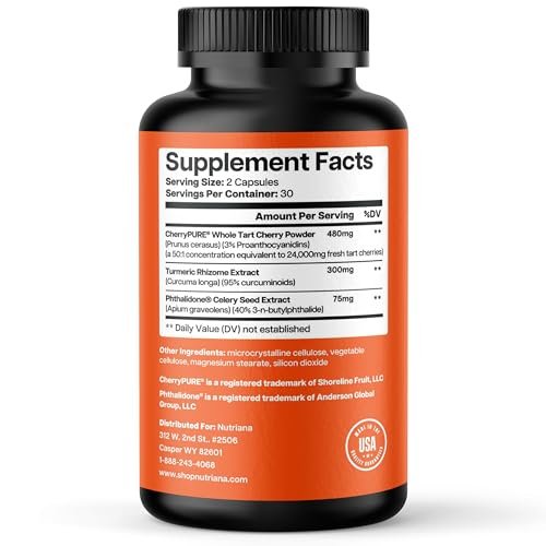3 in 1 Uric Acid Flush Cleanse – Tart Cherry Extract with Turmeric & Celery Seed Supplement Purge - Feet and Joint Support - 60 Veggie Capsules - görsel 16