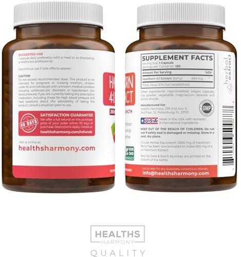 Super Potent Hawthorn Berry Extract Capsules - Hawthorn Berry Supplement Made from Extra Strength Concentrate to Support Heart and Digestive Health - Vegan Non-GMO & Gluten Free (4 Month Supply) - görsel 13