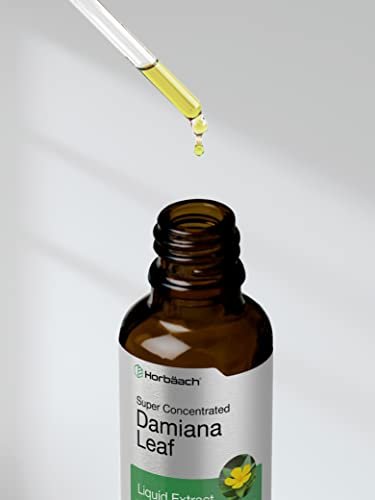Horbäach Damiana Leaf Herb Tincture | 2 fl oz | Super Concentrated | Alcohol Free Liquid Extract | Vegetarian, Non-GMO & Gluten Free Herbal Supplement - görsel 6