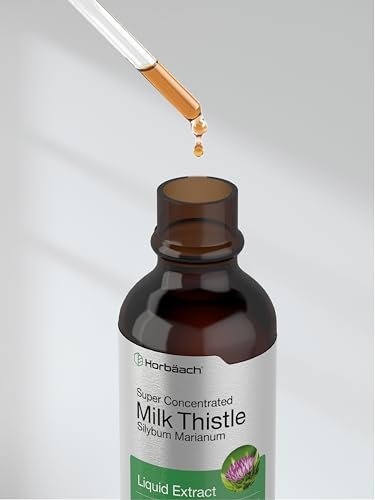 Horbäach Milk Thistle Extract Liquid | 2 fl oz | Alcohol Free | Vegetarian, Non-GMO & Gluten Free Supplement - görsel 4