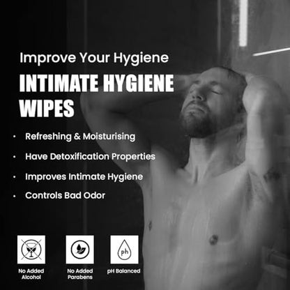 Skin Elements Intimate Hygiene Wipes | Unisex | pH Balanced Wipes | Tea Tree Oil & Neem Extracts | 30 Individual Wipes | Pre and Post Intimacy