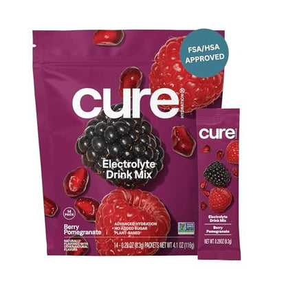 Cure Hydration | Plant-Based Electrolyte – Zero Added Sugar: Stay hydrated without the sugar crash. Cure contains – Image 2