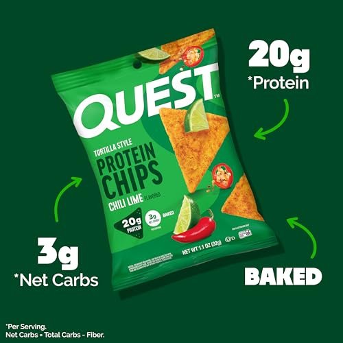 Quest Nutrition Chili Lime Tortilla Style – Only 3g Net Carbs: Perfect for keto and low-carb diets. – Image 2