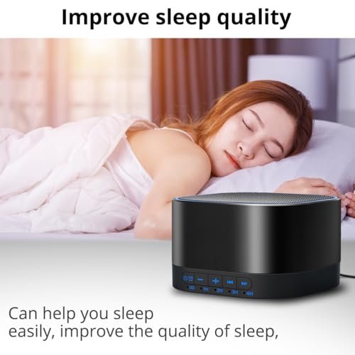 Magicteam Sound White Noise Machine with 20 Non Looping Natural Soothing Sounds and Memory Function 32 Levels of Volume Powered by AC or USB and Sleep Sound Timer Therapy for Baby Kids Adults - görsel 14