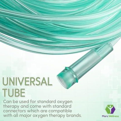 Oxygen Tubing - Premium Green Crush Resistant Oxygen Tubes - Extra Long 50 Foot - Pack of 3 Tubes