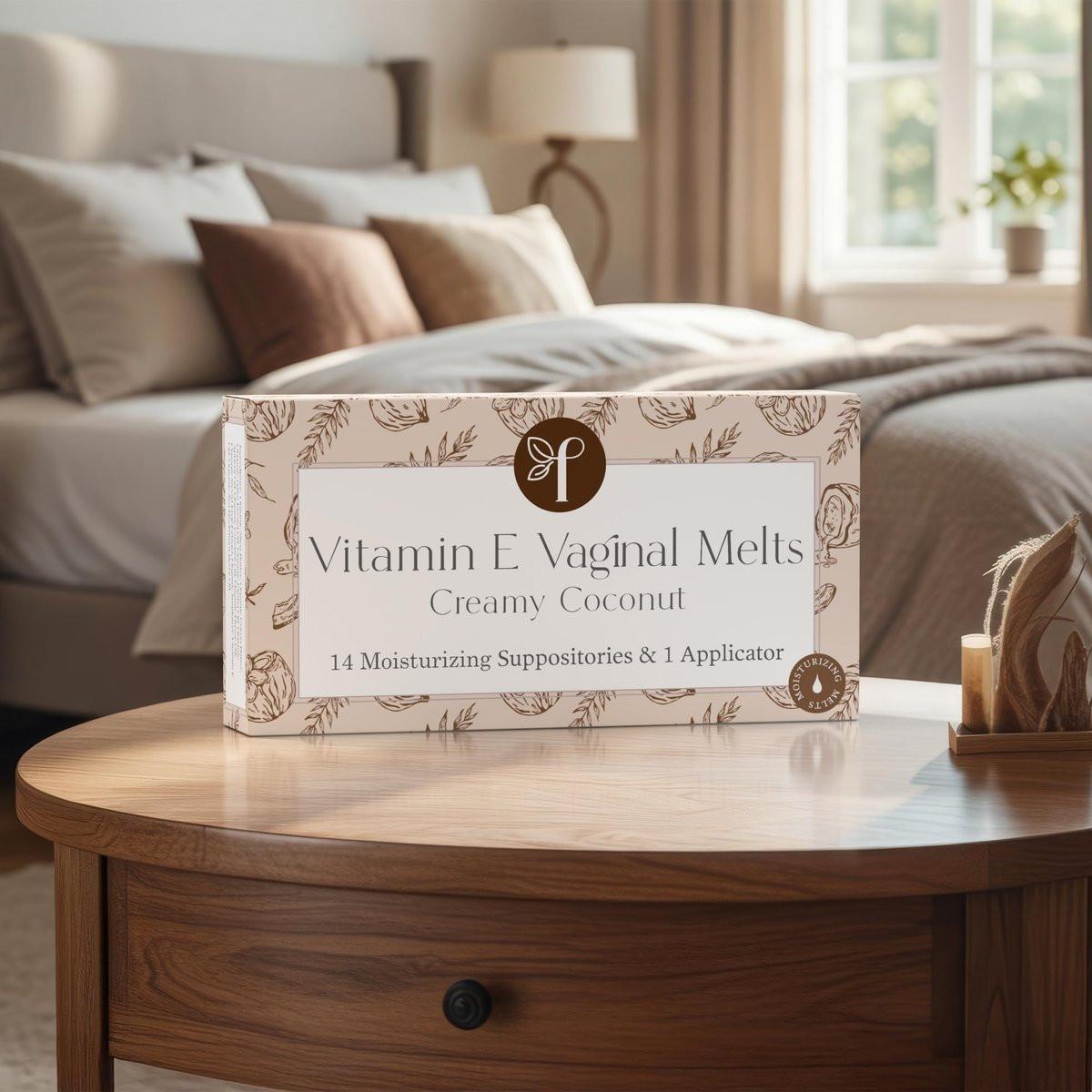 Femallay Organic Vaginal Melts – Coconut – Moisturizes and Refreshes – 14 Count + Applicator - görsel 2
