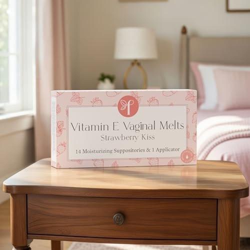 Femallay Organic Vitamin E Vaginal Melts – Feminine Moisture, Comfort & Hydration – Strawberry Kiss, 1-Pack - görsel 13