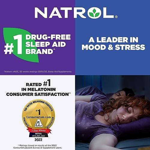 Natrol Fast Dissolve Melatonin 1 mg, Supplements for Restful Sleep, Sleep Support for Adults, 200 Strawberry-Flavored Melatonin Tablets, Up to a 200 Day Supply - görsel 3