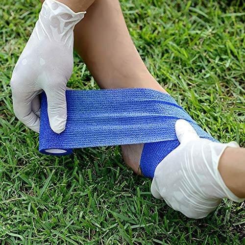 Self Adhesive Wrap Cohesive Bandages 12 Count 3" x 5 Yards, Medical Tape, Adhesive Flexible Breathable First Aid Non Woven Rolls, Stretch Athletic, Ankle Sprains & Swelling, Sports - görsel 9