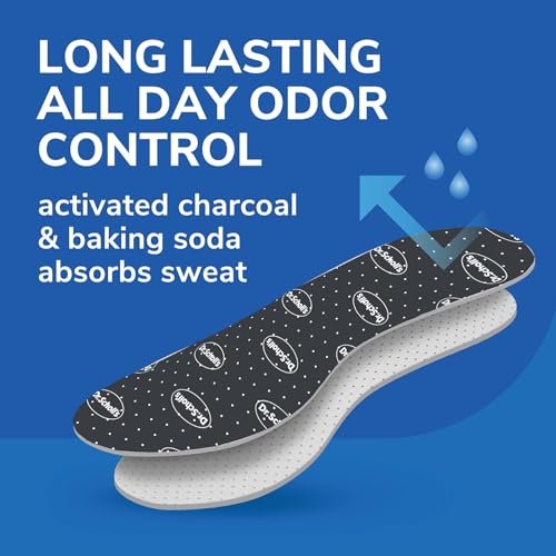 Dr. Scholl's® Stay Odor-Free & Dry Comfort Insoles with Odor-X®, Unisex Inserts, 1 Pair, Full Length Trim to Fit Men's Shoe Sizes (7-13) and Women's Shoe Sizes (5-10) - görsel 1