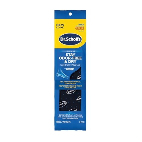 Dr. Scholl's® Stay Odor-Free & Dry Comfort Insoles with Odor-X®, Unisex Inserts, 1 Pair, Full Length Trim to Fit Men's Shoe Sizes (7-13) and Women's Shoe Sizes (5-10) - görsel 4