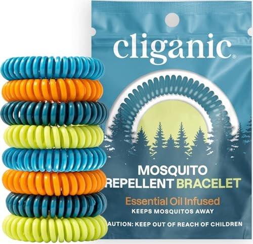 Cliganic 20 Pack Mosquito Repellent Bracelets for Adults & Kids - Natural DEET-Free Bands, Individually Wrapped - görsel 14