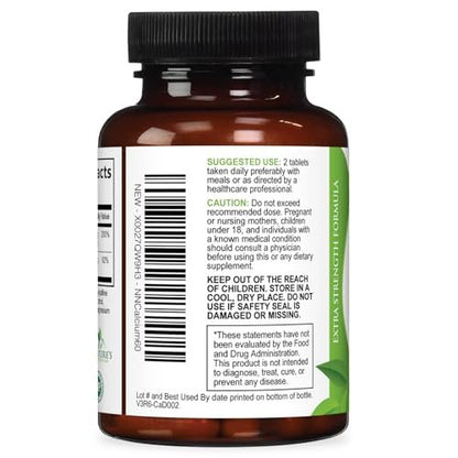 Calcium Supplement with Vitamin D3-1200 mg Calcium per Serving with D3 for Best Absorption - Supports Immune Health, Bones & Teeth - Nature's Calcium is Bottled in USA for Women & Men - 60 Tablets