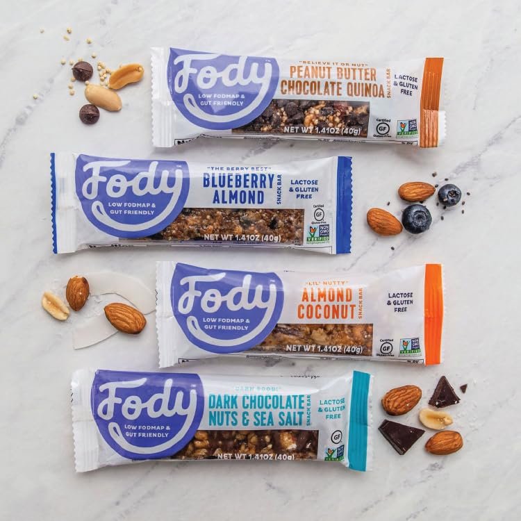 Fody Foods Snack Bars, Peanut Butter Chocolate Quinoa, 1.41 oz (Pack of 12) - Low FODMAP, Gut & IBS Friendly, 6g Protein, Vegan, Gluten Free - görsel 5