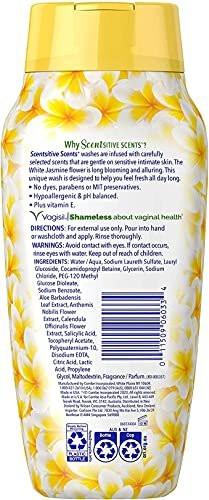 Vagisil Feminine Wash for Intimate Area Hygiene, Scentsitive Scents, pH Balanced and Gynecologist Tested, White Jasmine, 12 oz (Pack of 3) - görsel 1