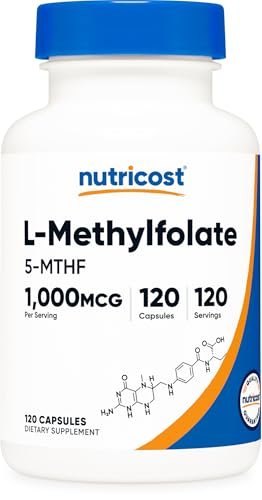 Nutricost Methylfolate 1000mcg, 120 Vegetarian Capsules - Gluten Free, Non-GMO (Methylated Folate) - görsel 2