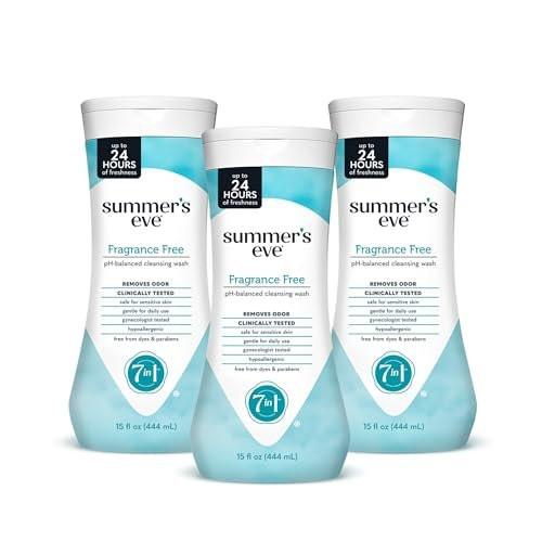 Summer's Eve Fragrance Free All-Over Feminine Wash, Gentle pH-Balanced Body Wash for Women, Removes Vaginal Odor, 15 Fl Oz, Pack of 3 - görsel 13