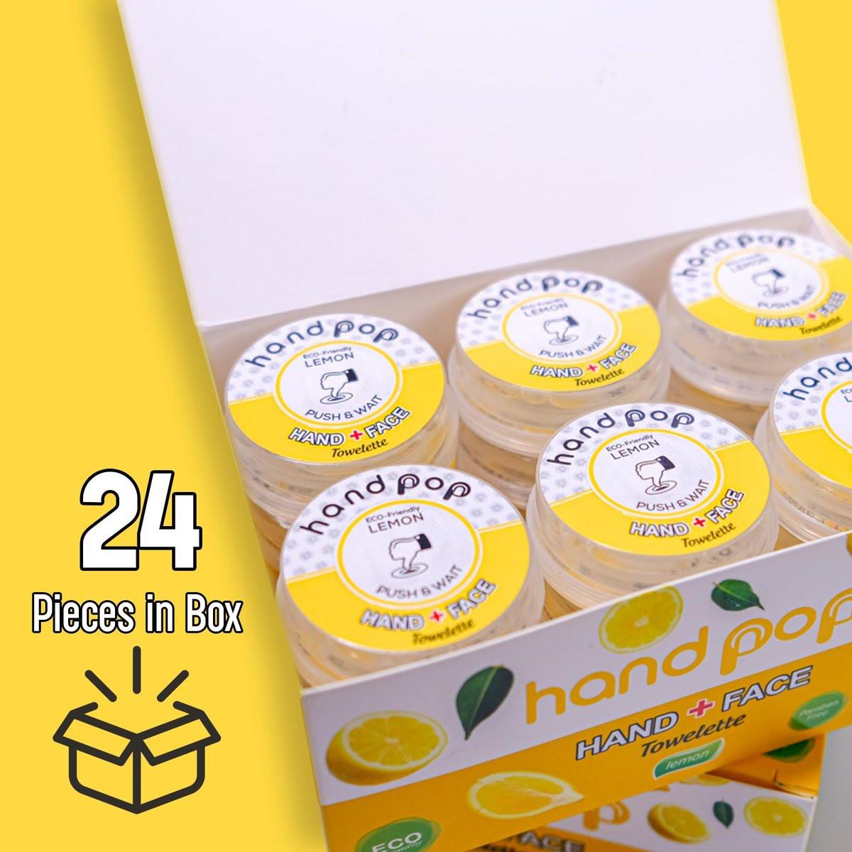 Hand Pop Lemon Scented Wipes - 24 Pack of Travel Size Wet Towelettes, Alcohol-Free, Wipes for Skin Hydration, Convenient, Eco-Friendly, Refreshing, Fits in Gym Bag, Purse, Pocket, or Luggage - görsel 10