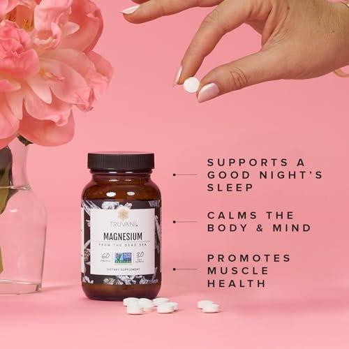 Truvani Magnesium 400mg Oxide Tablets | 60 Tablets | Supports Calm and Sleep, Healthy Bones, Muscle Health, Digestive Health | Non-GMO, Vegan Pills - görsel 5