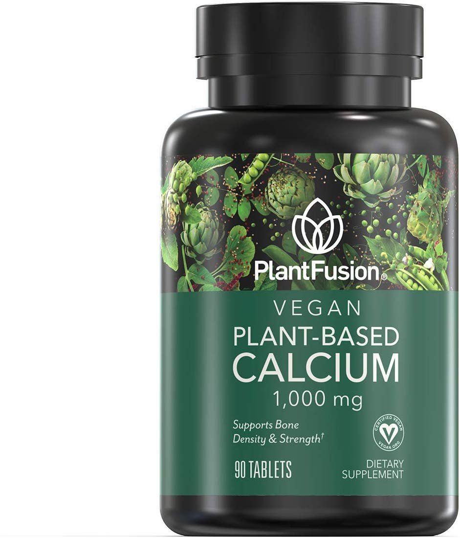 PlantFusion Vegan Calcium, Premium Plant Based Calcium (1000mg) Sourced from Icelandic Red Algae, Plus Magnesium, D3, K2, and Boron, 90 Vegan Tablets - görsel 1
