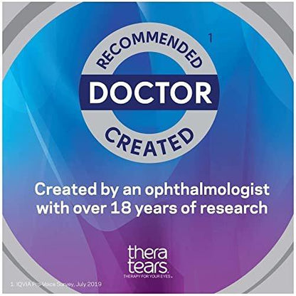 TheraTears Extra Dry Eye Therapy Lubricating Eye Drops for Dry Eyes, 0.5 fl oz Bottle, 2 Count (Pack of 1)