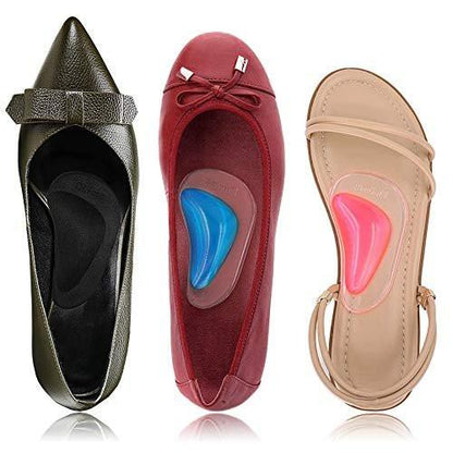Dr. Foot's Arch Support Shoe Insoles for Flat Feet, Gel Arch Inserts for Plantar Fasciitis, Adhesive Arch Pad for Relieve Pressure and Feet Pain (6 Colors - 6 Pairs, 6 Pair (Pack of 1))