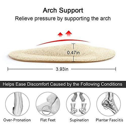 Dr. Foot's Arch Support Shoe Insoles for Flat Feet, Gel Arch Inserts for Plantar Fasciitis, Adhesive Arch Pad for Relieve Pressure and Feet Pain (6 Colors - 6 Pairs, 6 Pair (Pack of 1))