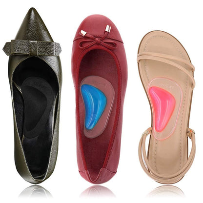 Dr. Foot's Arch Support Shoe Insoles for Flat Feet, Gel Arch Inserts for Plantar Fasciitis, Adhesive Arch Pad for Relieve Pressure and Feet Pain (6 Colors - 6 Pairs, 6 Pair (Pack of 1))