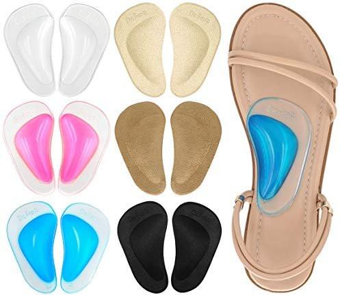 Dr. Foot's Arch Support Shoe Insoles for Flat Feet, Gel Arch Inserts for Plantar Fasciitis, Adhesive Arch Pad for Relieve Pressure and Feet Pain (6 Colors - 6 Pairs, 6 Pair (Pack of 1)) - görsel 2