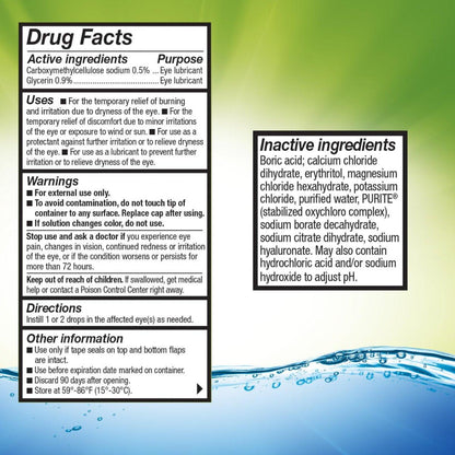 Refresh Relieva Lubricant Eye Drops For Dry Eyes, 0.33 Fl Oz Sterile