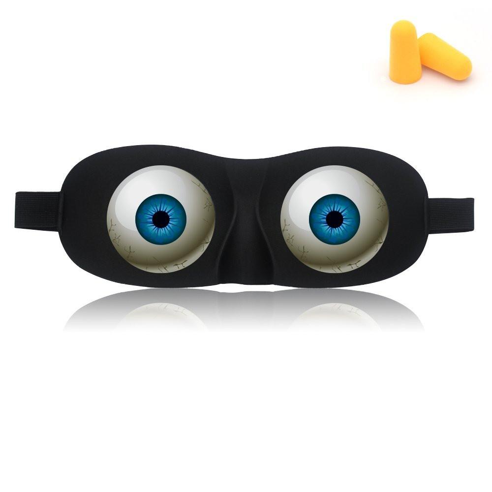 Tphon Eye Sleep Mask Funny Blindfold for Women Men Kid, Upgraded 3D Contoured 100% Blackout Sleeping Mask with Adjustable Strap, Soft Night Blindfold Eye Shades for Travel Naps Shift Works Games - görsel 2